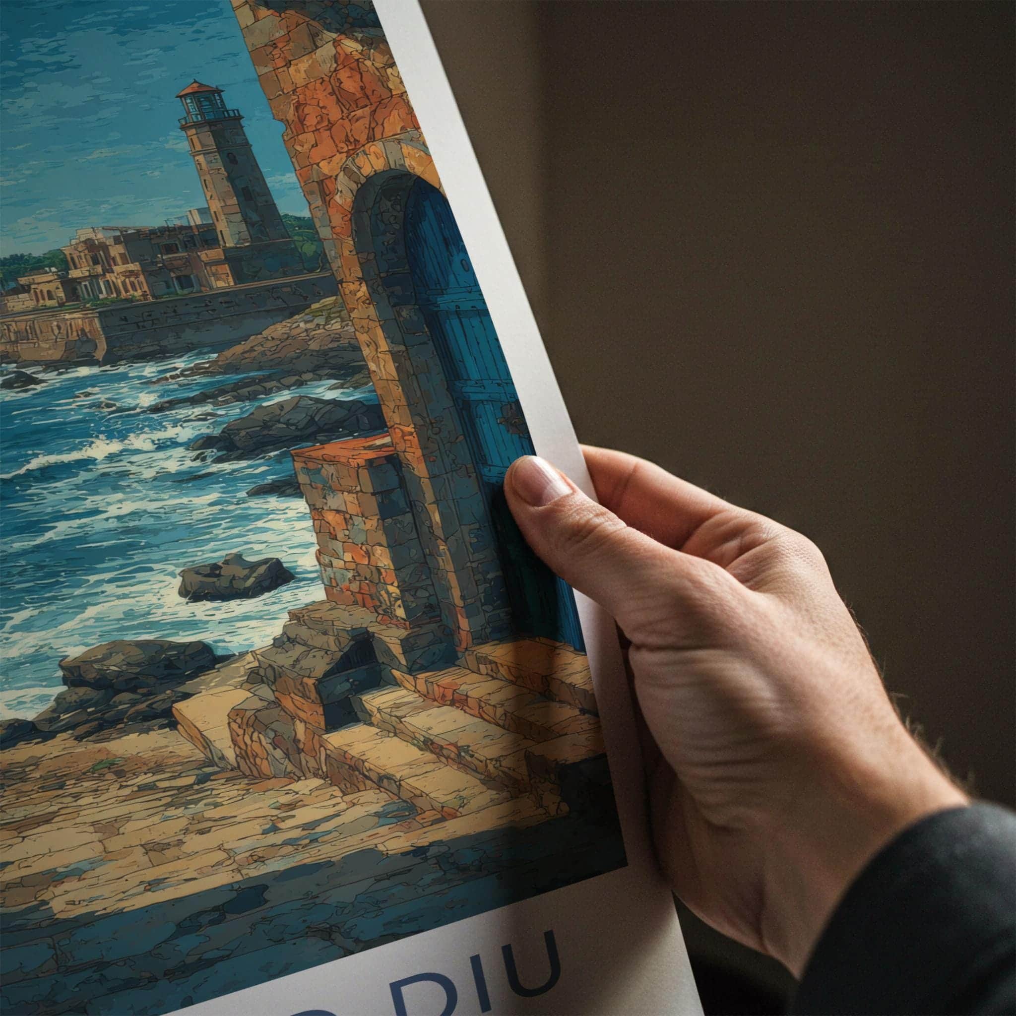 Daman and Diu Poster - India Travel Art - Coastal South Asia Home Decor