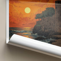 Daman Poster - India Art Print - Gujarat Golden Sunset Home Decor