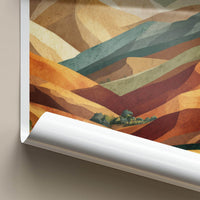 Dana Biosphere Poster - Jordan Travel Art - Layered Desert Hills Home Decor