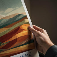 Dana Biosphere Poster - Jordan Travel Art - Layered Desert Hills Home Decor