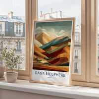 Dana Biosphere Poster - Jordan Travel Art - Layered Desert Hills Home Decor
