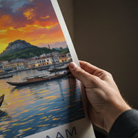 Dar Es Salaam Poster - Tanzania Travel Art - Vibrant Harbor Sunset Wall Decor