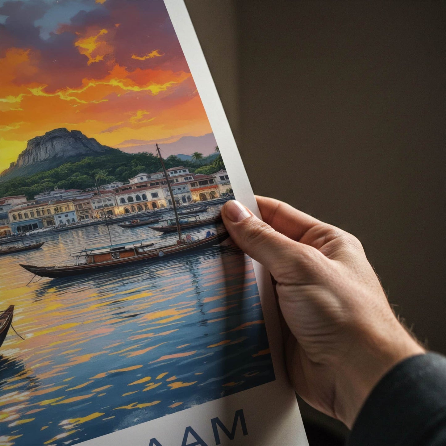 Dar Es Salaam Poster - Tanzania Travel Art - Vibrant Harbor Sunset Wall Decor