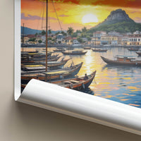 Dar Es Salaam Poster - Tanzania Travel Art - Vibrant Harbor Sunset Wall Decor