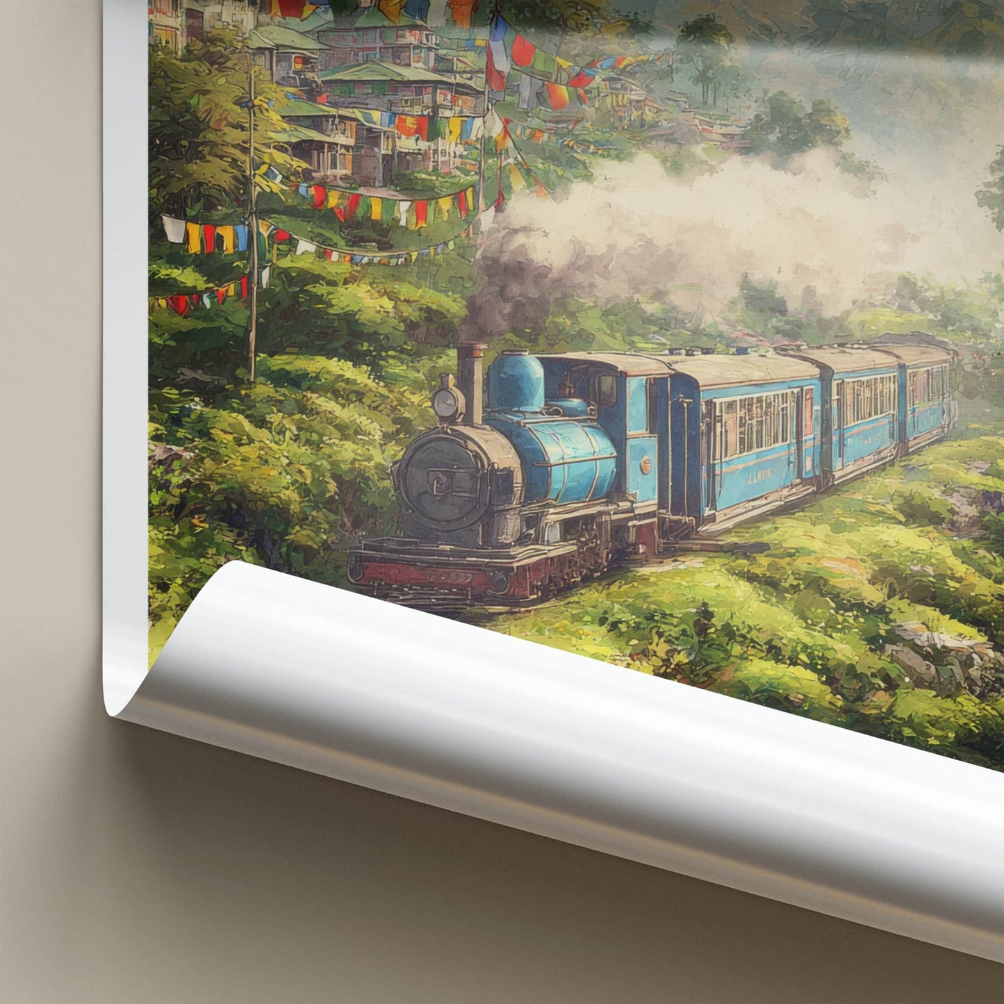 Darjeeling Poster - India Travel Art - West Bengal Hills Train Home Art