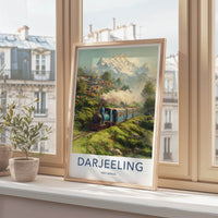 Darjeeling Poster - India Travel Art - West Bengal Hills Train Home Art