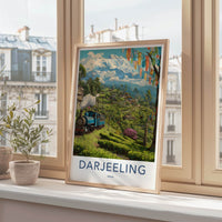 Darjeeling Poster - India Wall Art - West Bengal Blue Train Gallery Art