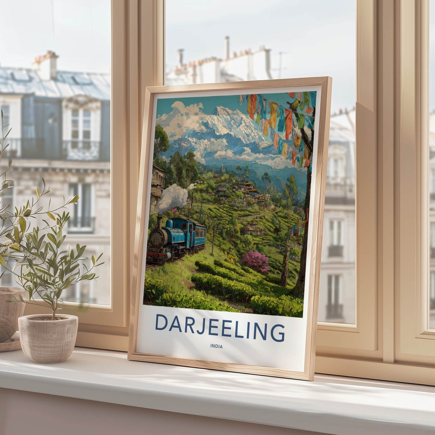 Darjeeling Poster - India Wall Art - West Bengal Blue Train Gallery Art