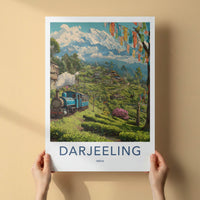 Darjeeling Poster - India Wall Art - West Bengal Blue Train Gallery Art