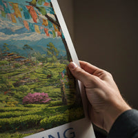 Darjeeling Poster - India Wall Art - West Bengal Blue Train Gallery Art