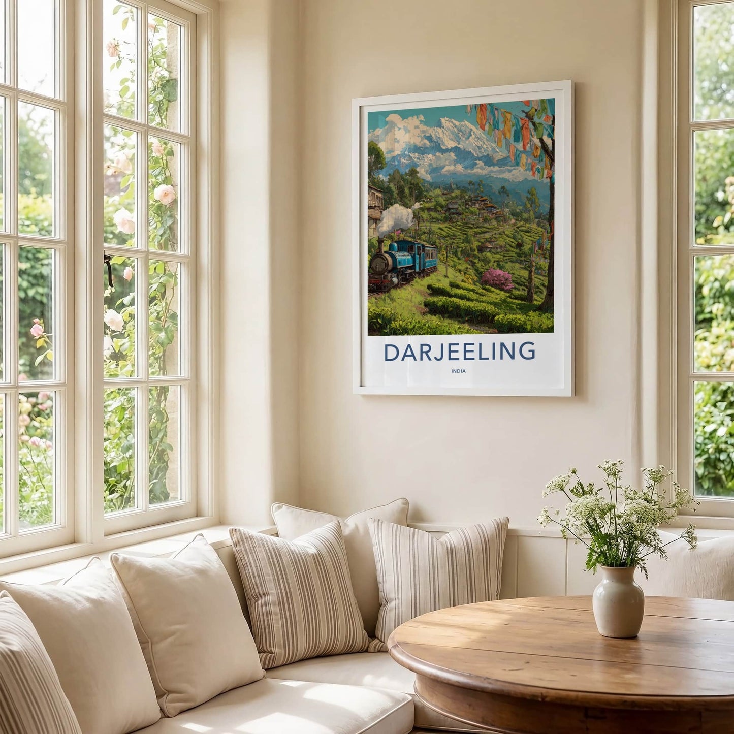Darjeeling Poster - India Wall Art - West Bengal Blue Train Gallery Art