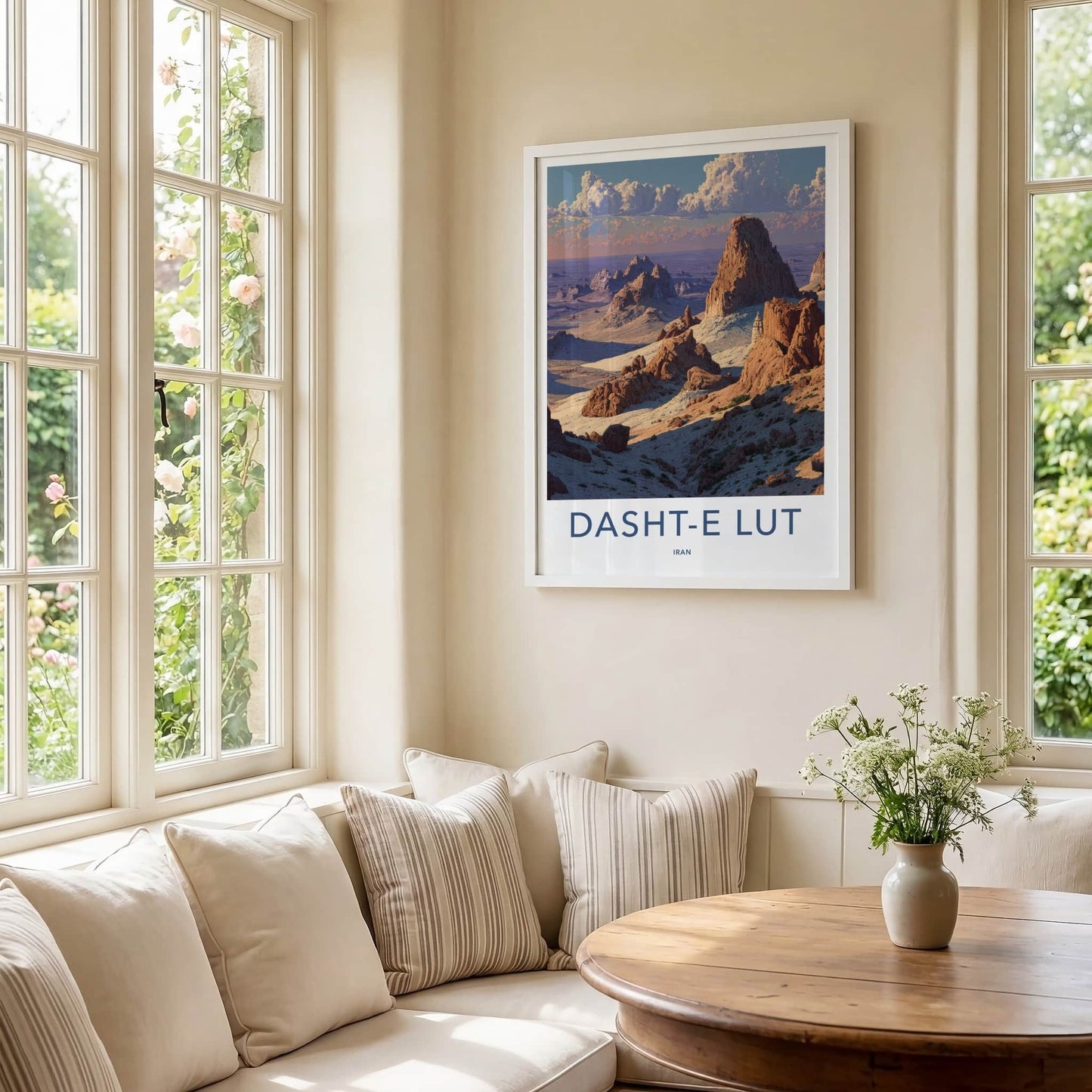 Dasht-e Lut Poster - Iran Travel Art - Desert Rock Formations Home Decor