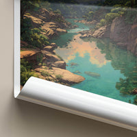 Dawki Poster - India Travel Art - Meghalaya Clear River Valley Home Decor