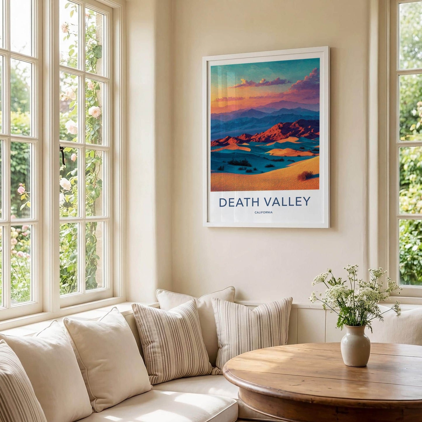 Death Valley Poster - California Wall Art - Vibrant Desert Sunset Home Decor