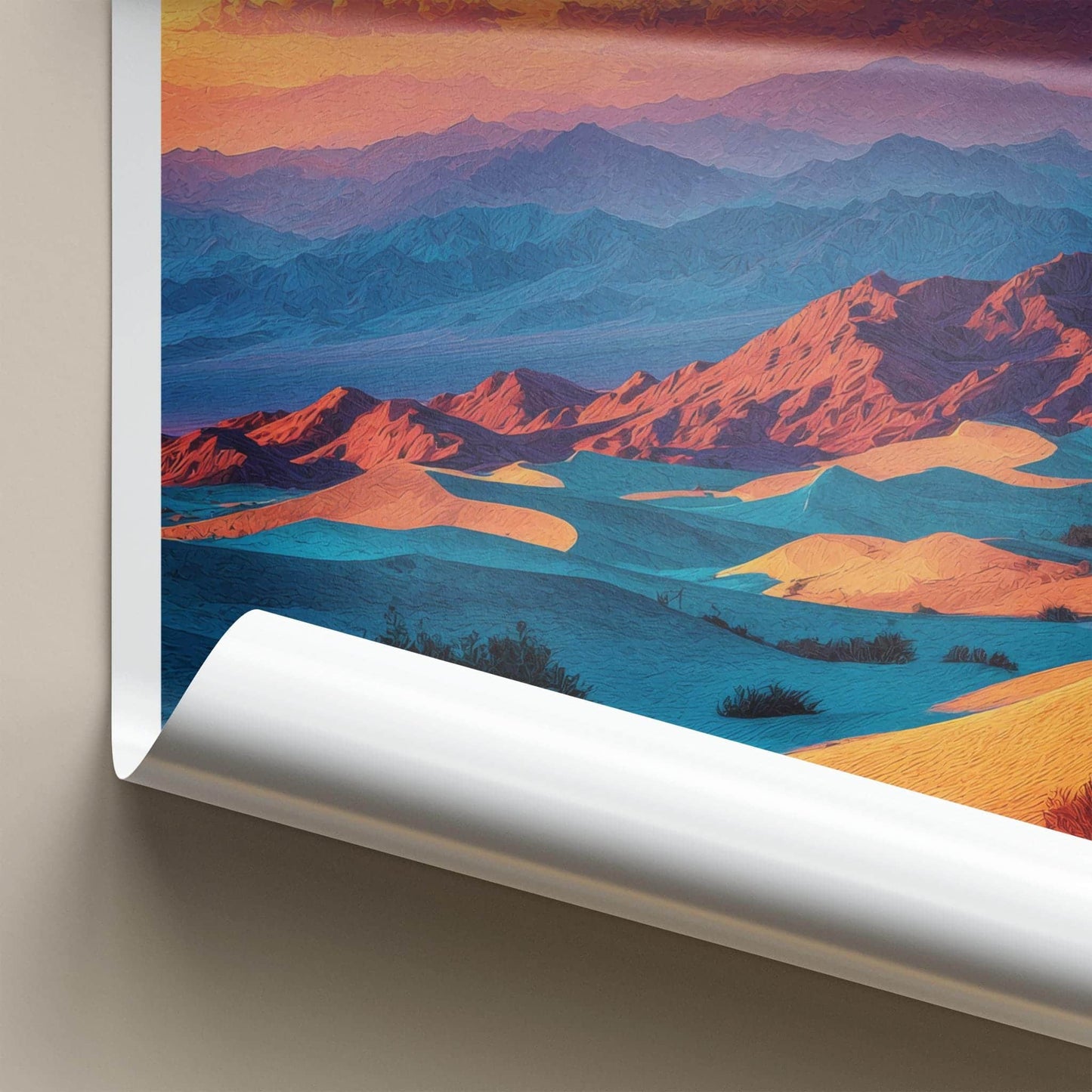 Death Valley Poster - California Wall Art - Vibrant Desert Sunset Home Decor