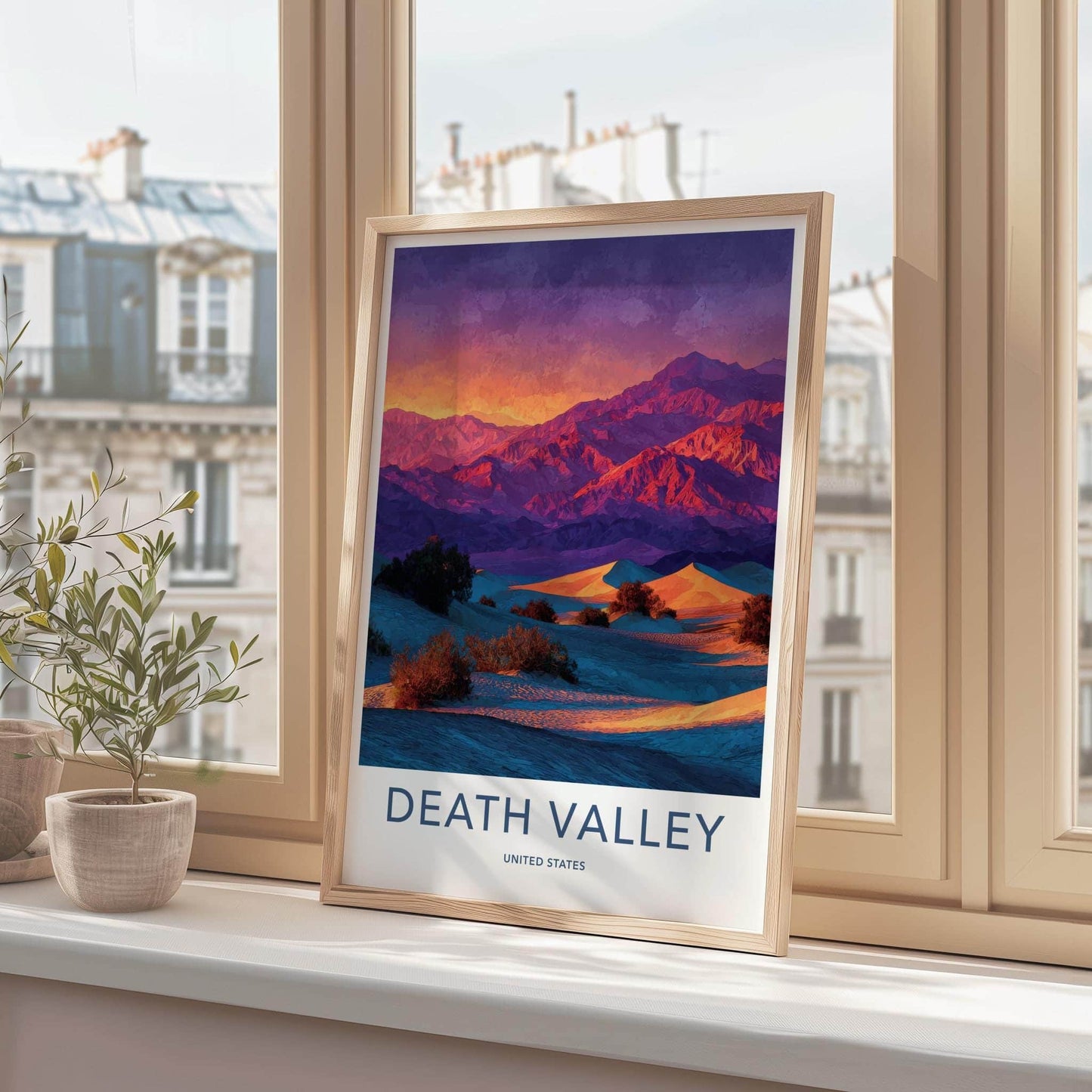 Death Valley Poster - California Wall Art - Vibrant Desert Sunset Home Decor