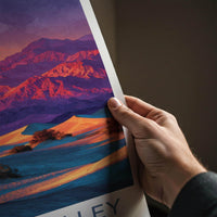 Death Valley Poster - California Wall Art - Vibrant Desert Sunset Home Decor