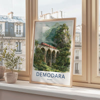 Demodara Poster - Sri Lanka Scenic Art - Misty Jungle Train Home Decor
