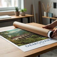 Demodara Poster - Sri Lanka Travel Art - Historic Arch Bridge Wall Decor
