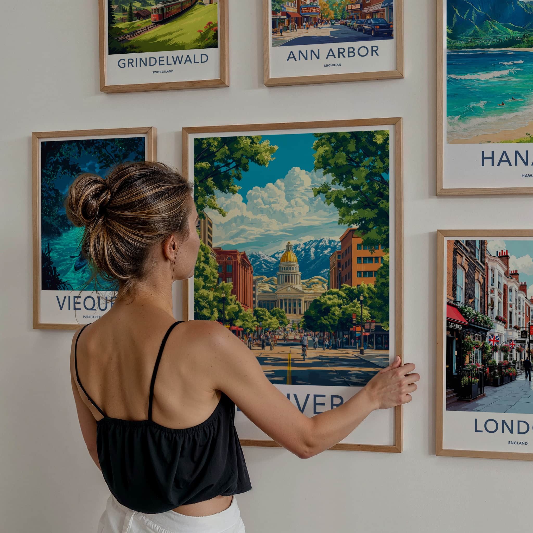 Denver Poster - Colorado Travel Art - Capitol Mountain View Gallery Art