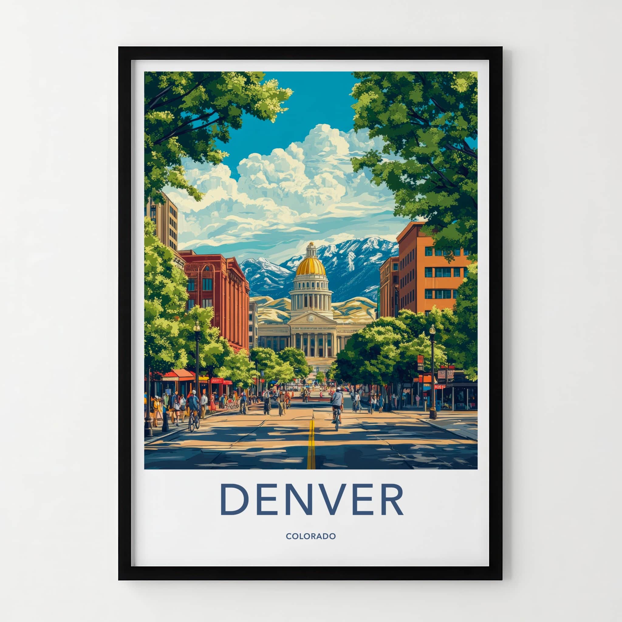 Denver Poster - Colorado Travel Art - Capitol Mountain View Gallery Art