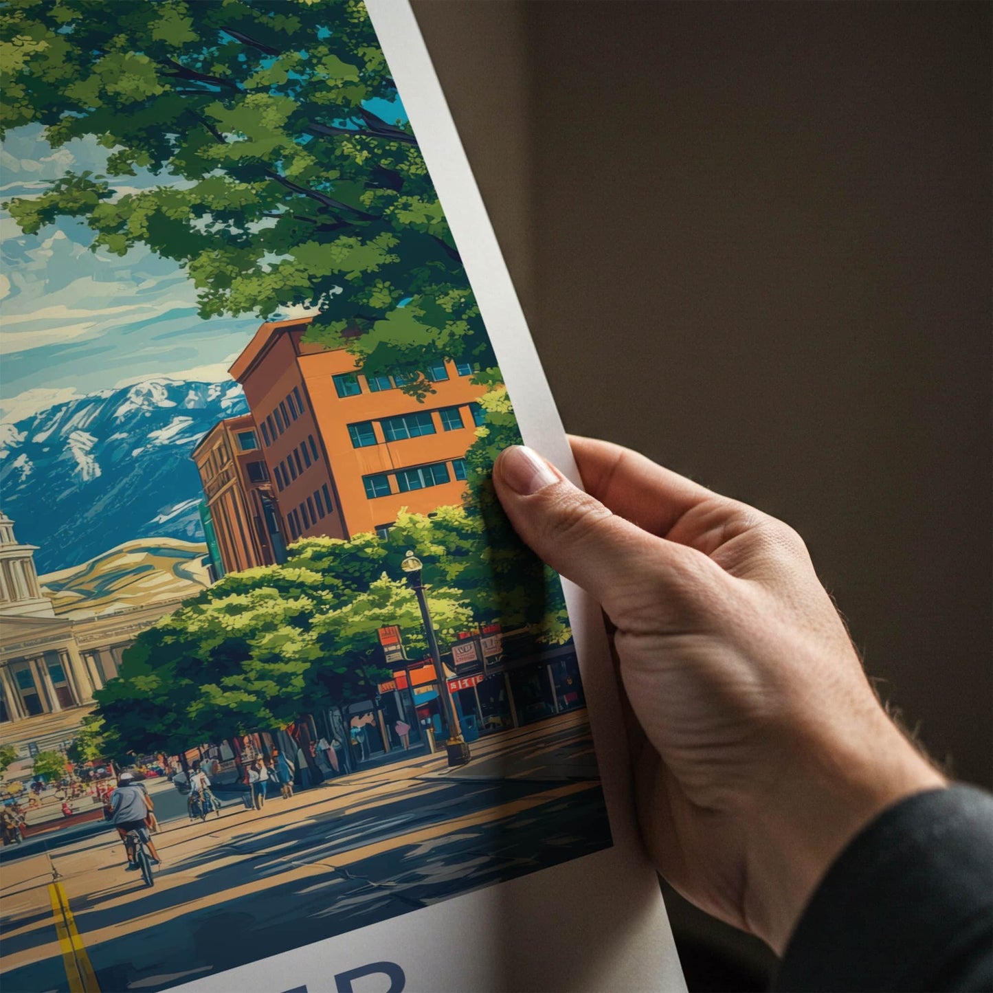 Denver Poster - Colorado Travel Art - Capitol Mountain View Gallery Art