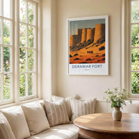 Derawar Fort Poster - Pakistan Travel Art - Desert Fortress Ride Home Decor