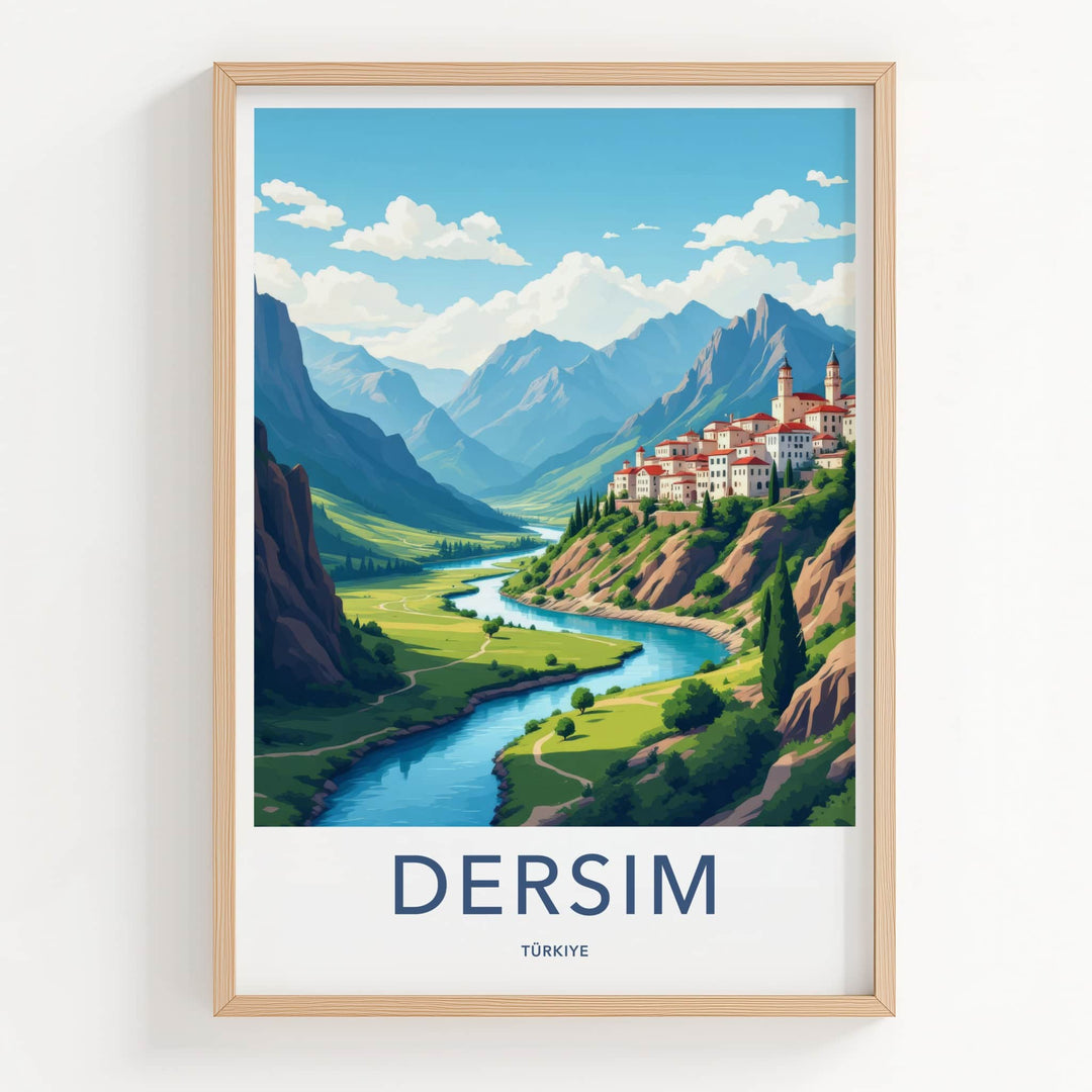 Dersim Poster - Turkey Art Print - River Valley Town Gallery Art