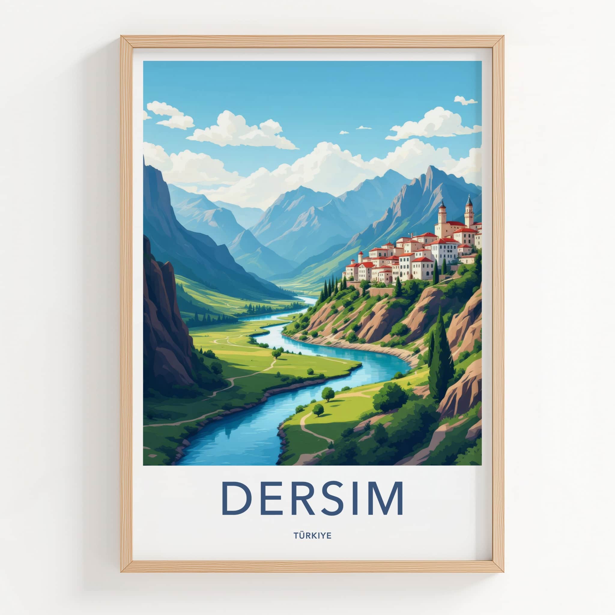 Dersim Poster - Turkey Art Print - River Valley Town Gallery Art