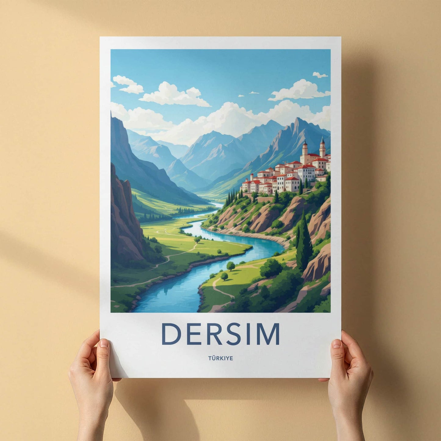 Dersim Poster - Turkey Art Print - River Valley Town Gallery Art