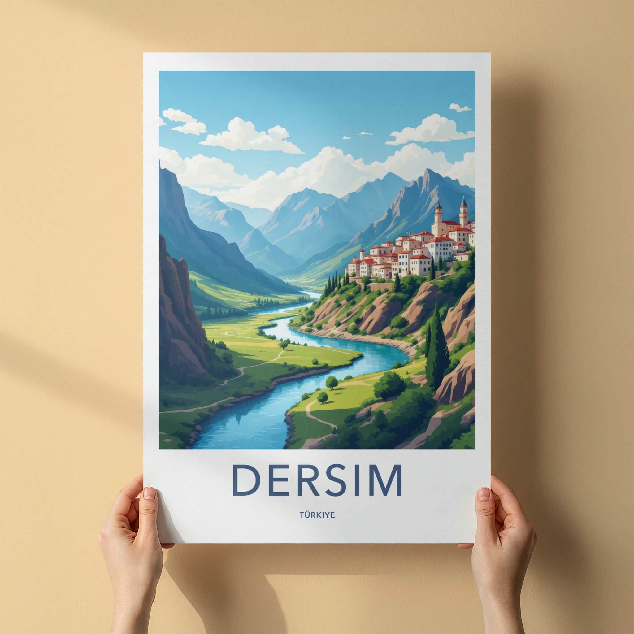 Dersim Poster - Turkey Art Print - River Valley Town Gallery Art