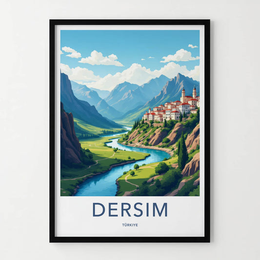 Dersim Poster - Turkey Art Print - River Valley Town Gallery Art