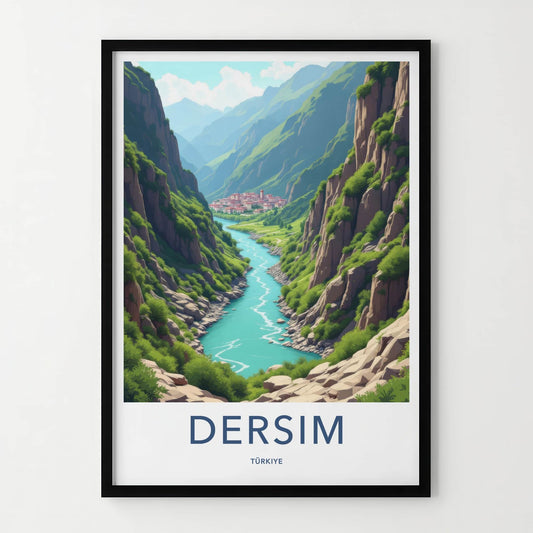 Dersim Poster - Turkey Wall Art - Deep Gorge Village Home Decor