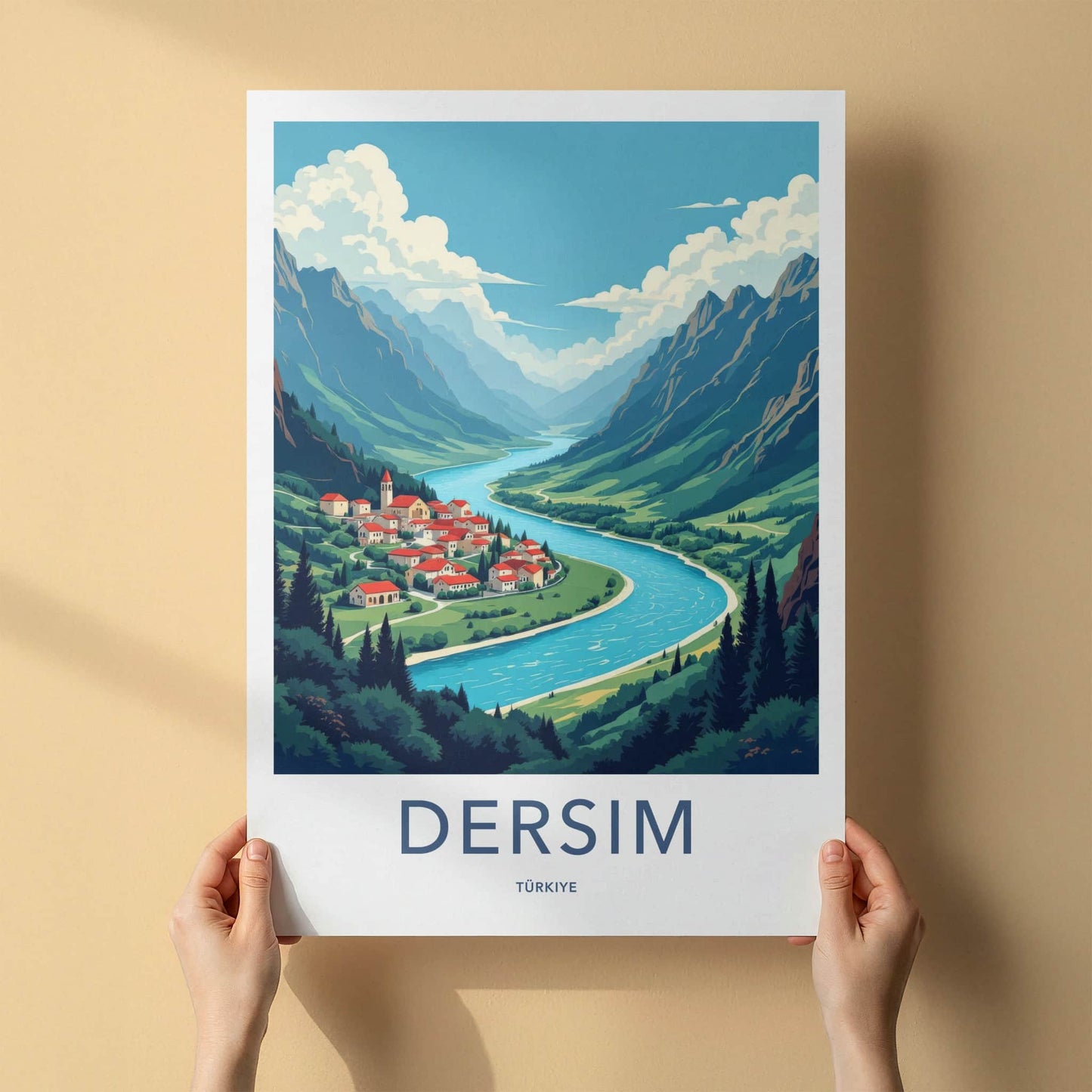 Dersim Poster - Turkiye Wall Art - Winding River Village Home Decor
