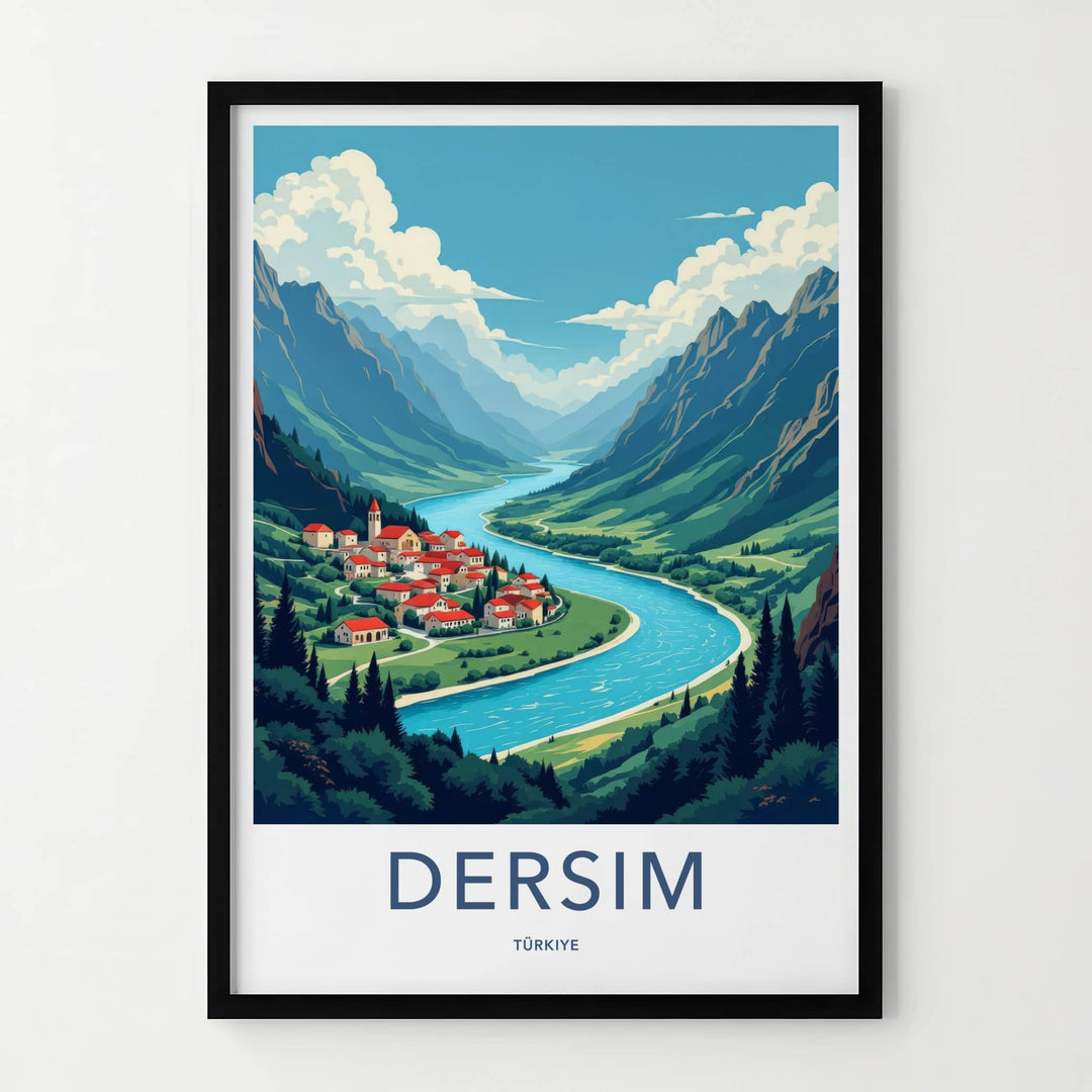 Dersim Poster - Turkiye Wall Art - Winding River Village Home Decor
