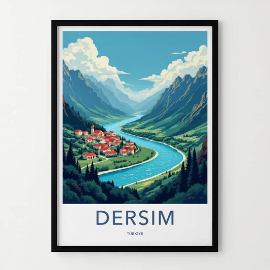 Dersim Poster - Turkiye Wall Art - Winding River Village Home Decor