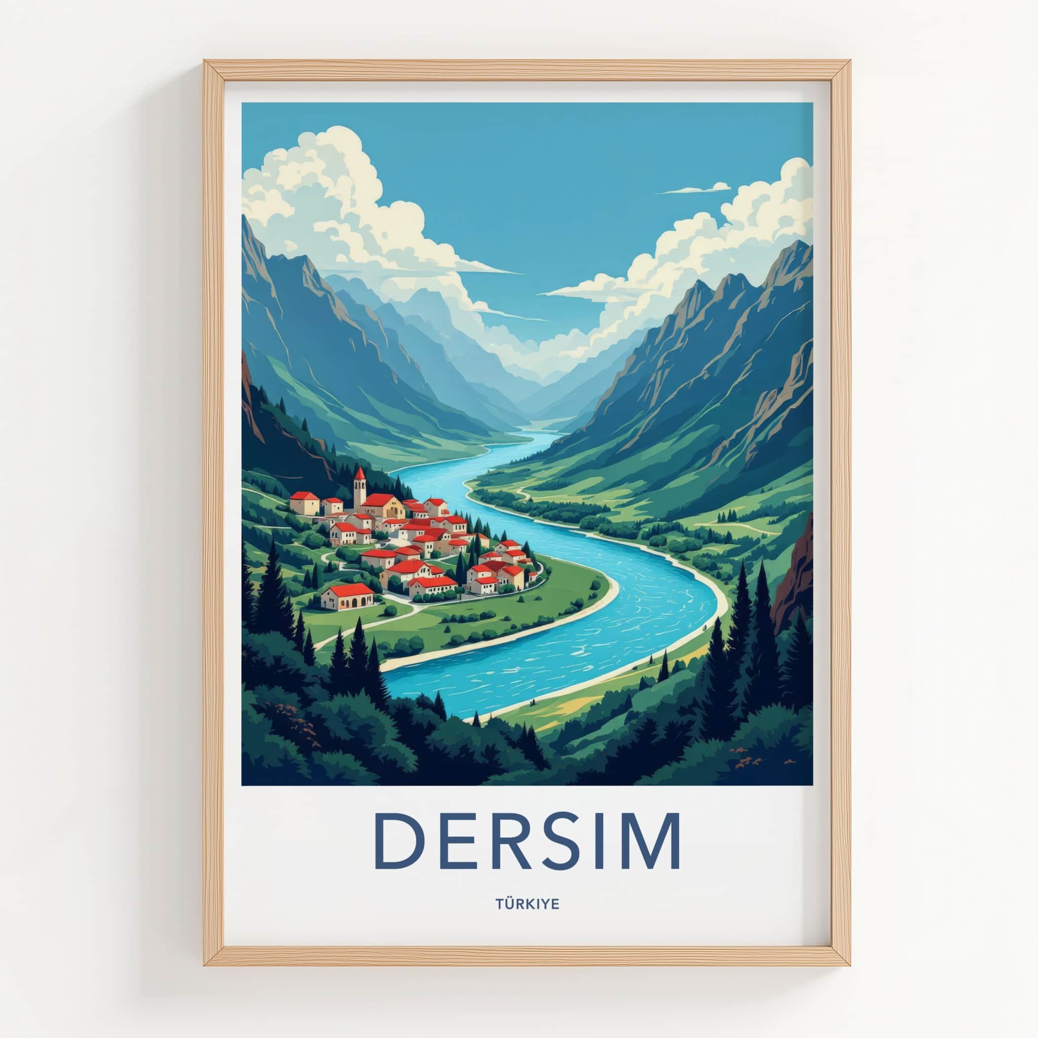 Dersim Poster - Turkiye Wall Art - Winding River Village Home Decor