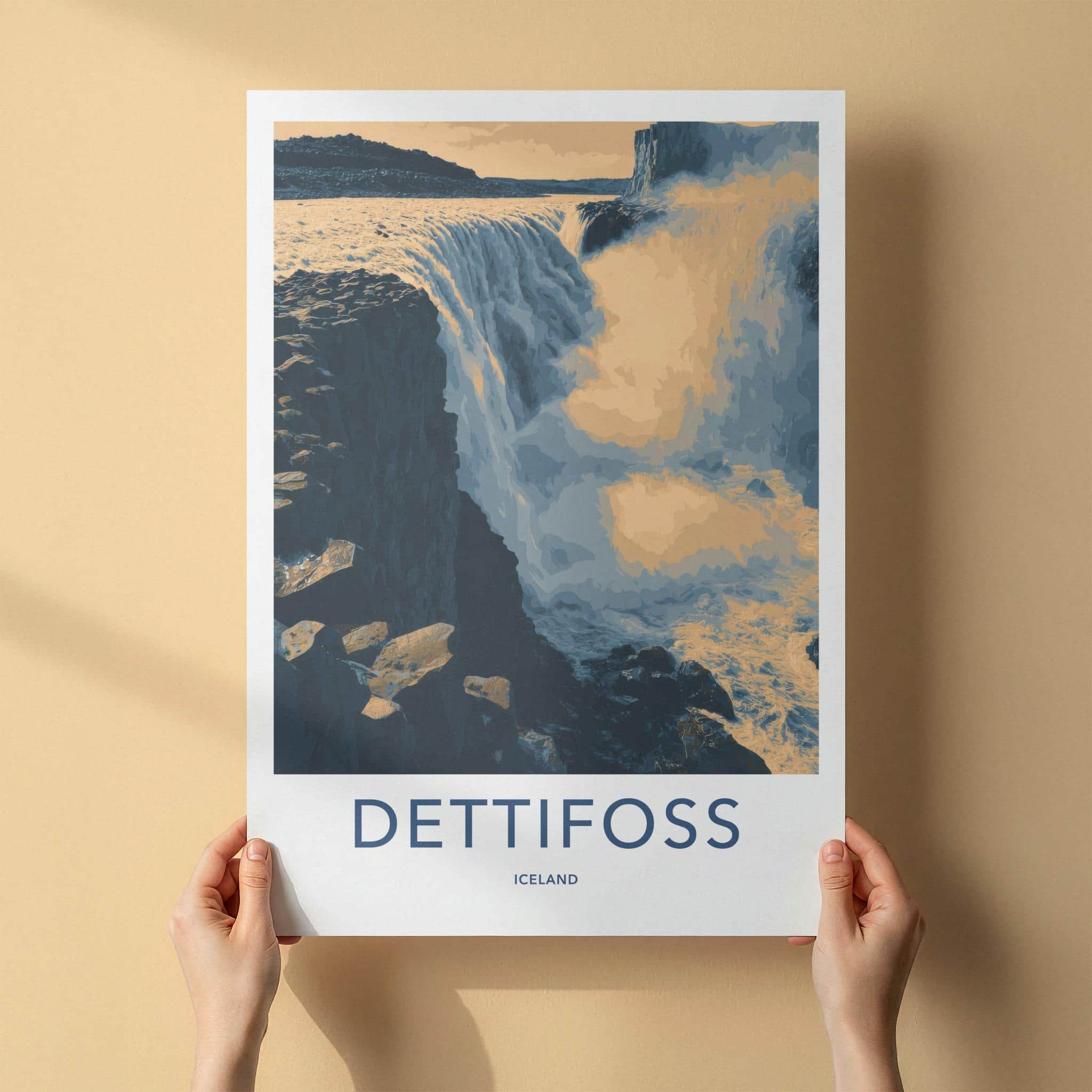 Dettifoss Poster - Iceland Travel Art - Mighty glacial cascade Wall Decor
