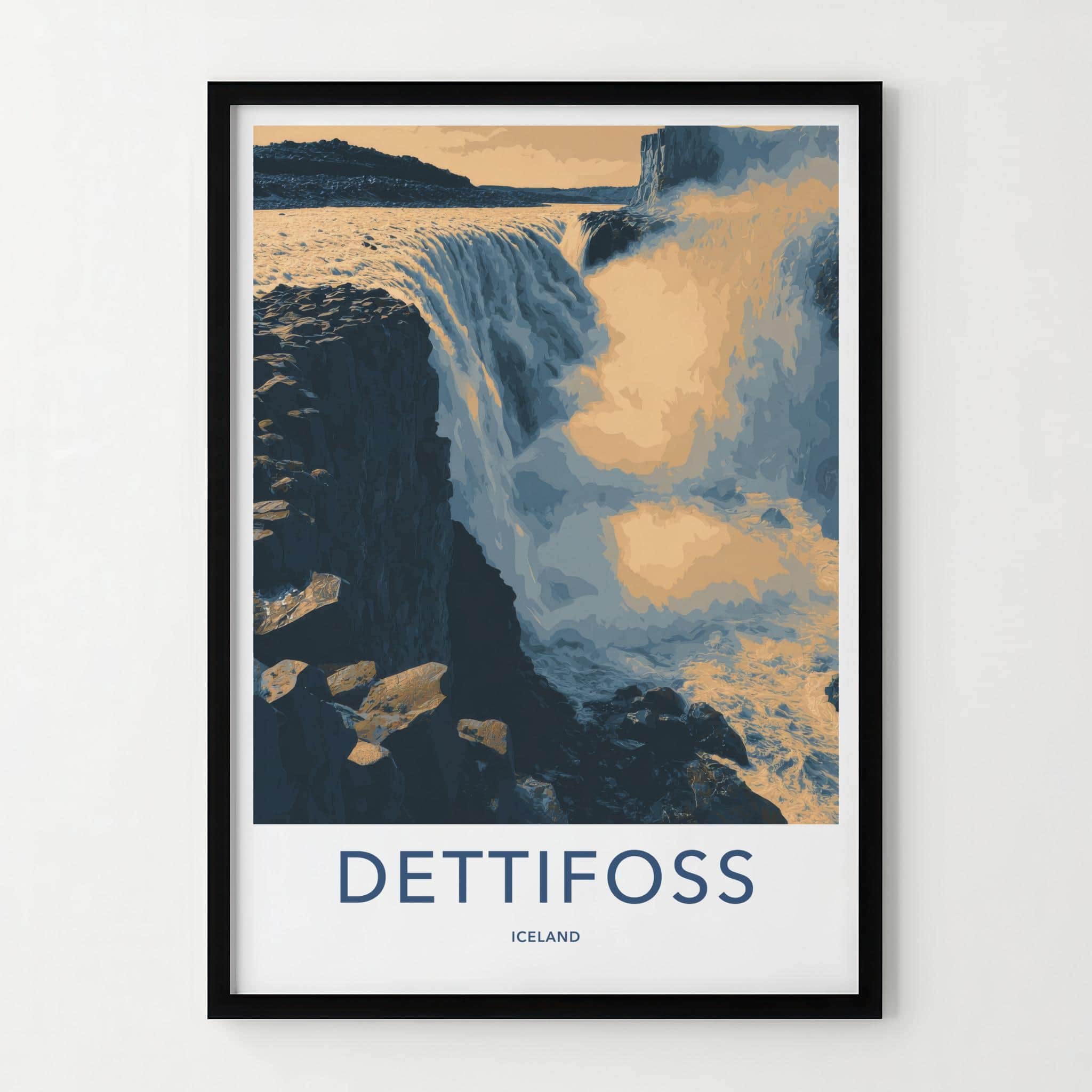 Dettifoss Poster - Iceland Travel Art - Mighty glacial cascade Wall Decor