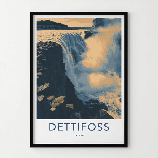 Dettifoss Poster - Iceland Travel Art - Mighty glacial cascade Wall Decor