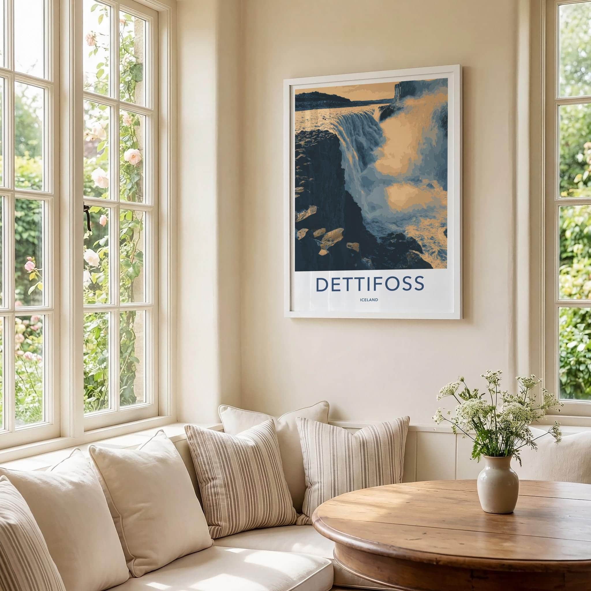 Dettifoss Poster - Iceland Travel Art - Mighty glacial cascade Wall Decor