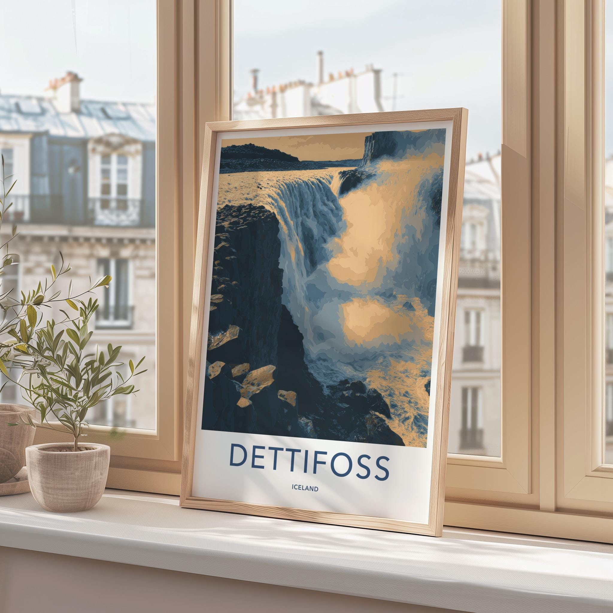 Dettifoss Poster - Iceland Travel Art - Mighty glacial cascade Wall Decor