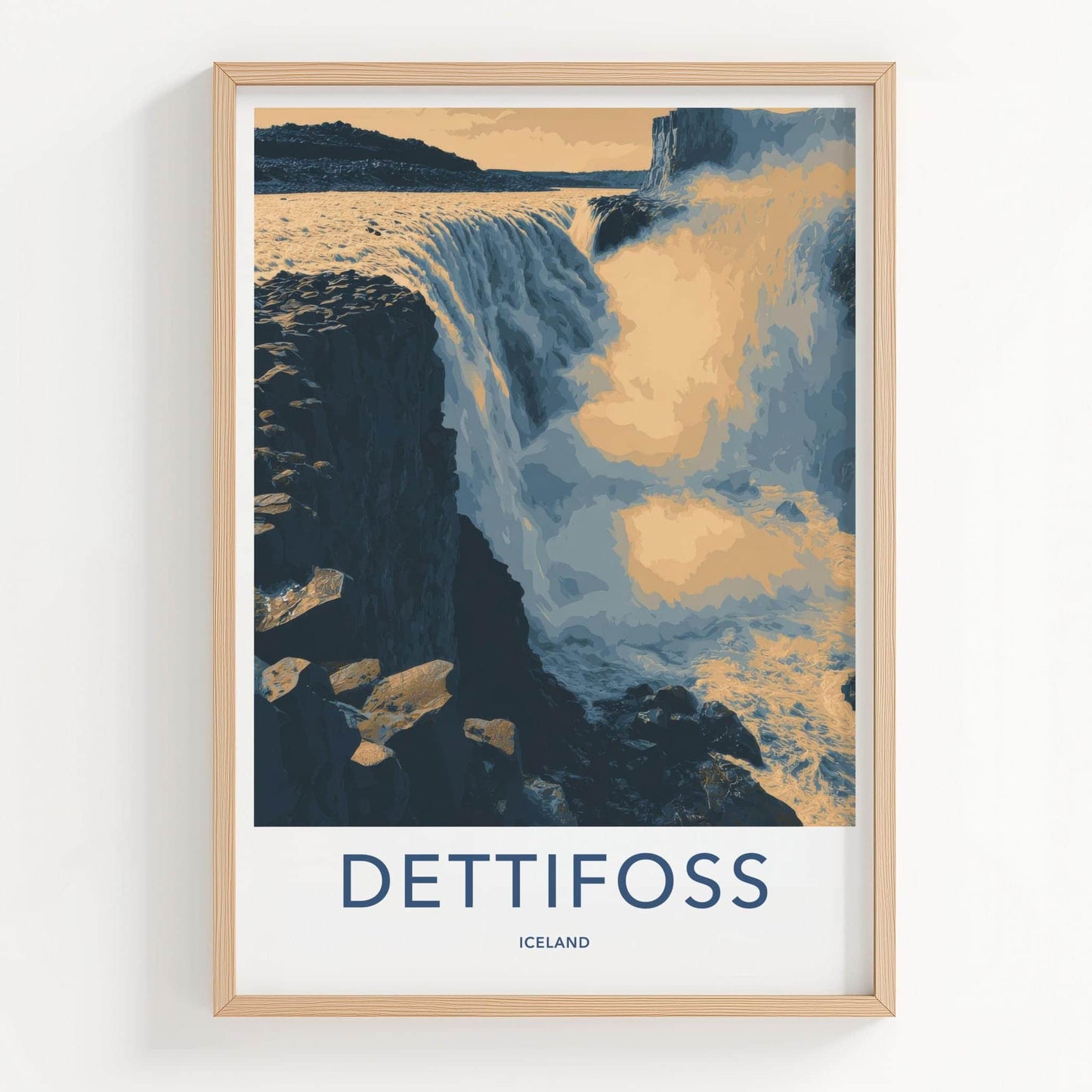 Dettifoss Poster - Iceland Travel Art - Mighty glacial cascade Wall Decor