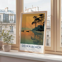 Devka Beach Poster - India Art Print - Daman and Diu Sunset Sky Wall Decor