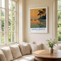 Devka Beach Poster - India Art Print - Daman and Diu Sunset Sky Wall Decor