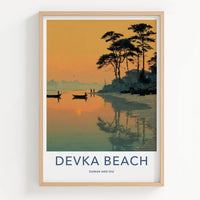 Devka Beach Poster - India Art Print - Daman and Diu Sunset Sky Wall Decor