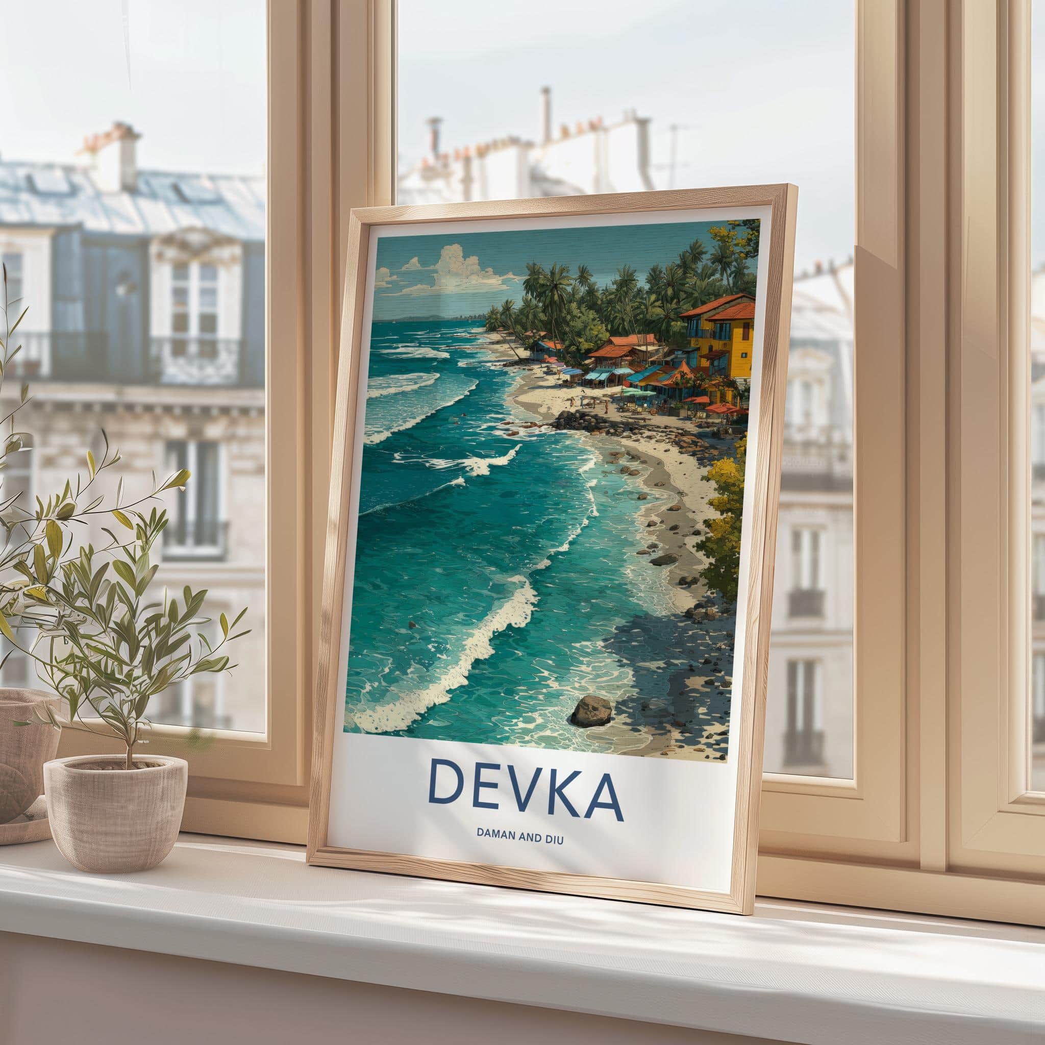 Devka Poster - India Fine Art - Daman and Diu Vibrant Tropical Beach Gift