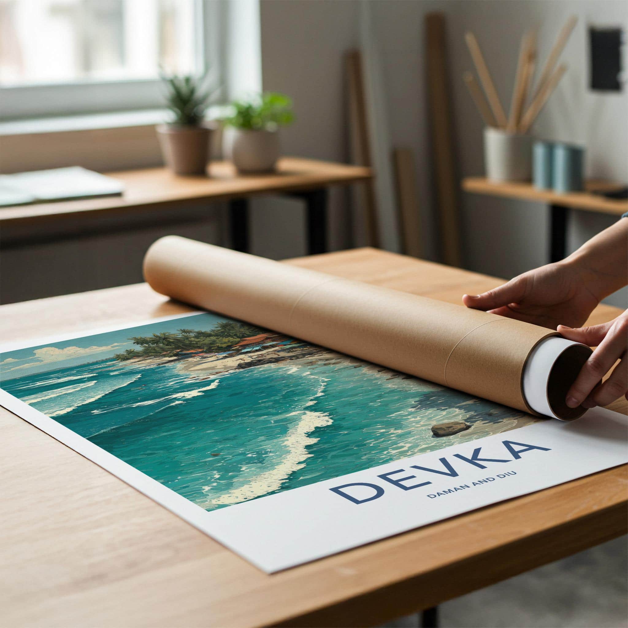 Devka Poster - India Fine Art - Daman and Diu Vibrant Tropical Beach Gift