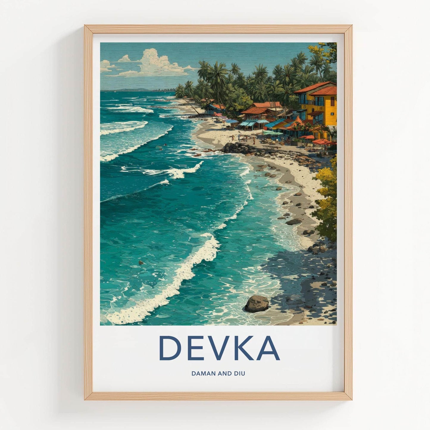 Devka Poster - India Fine Art - Daman and Diu Vibrant Tropical Beach Gift