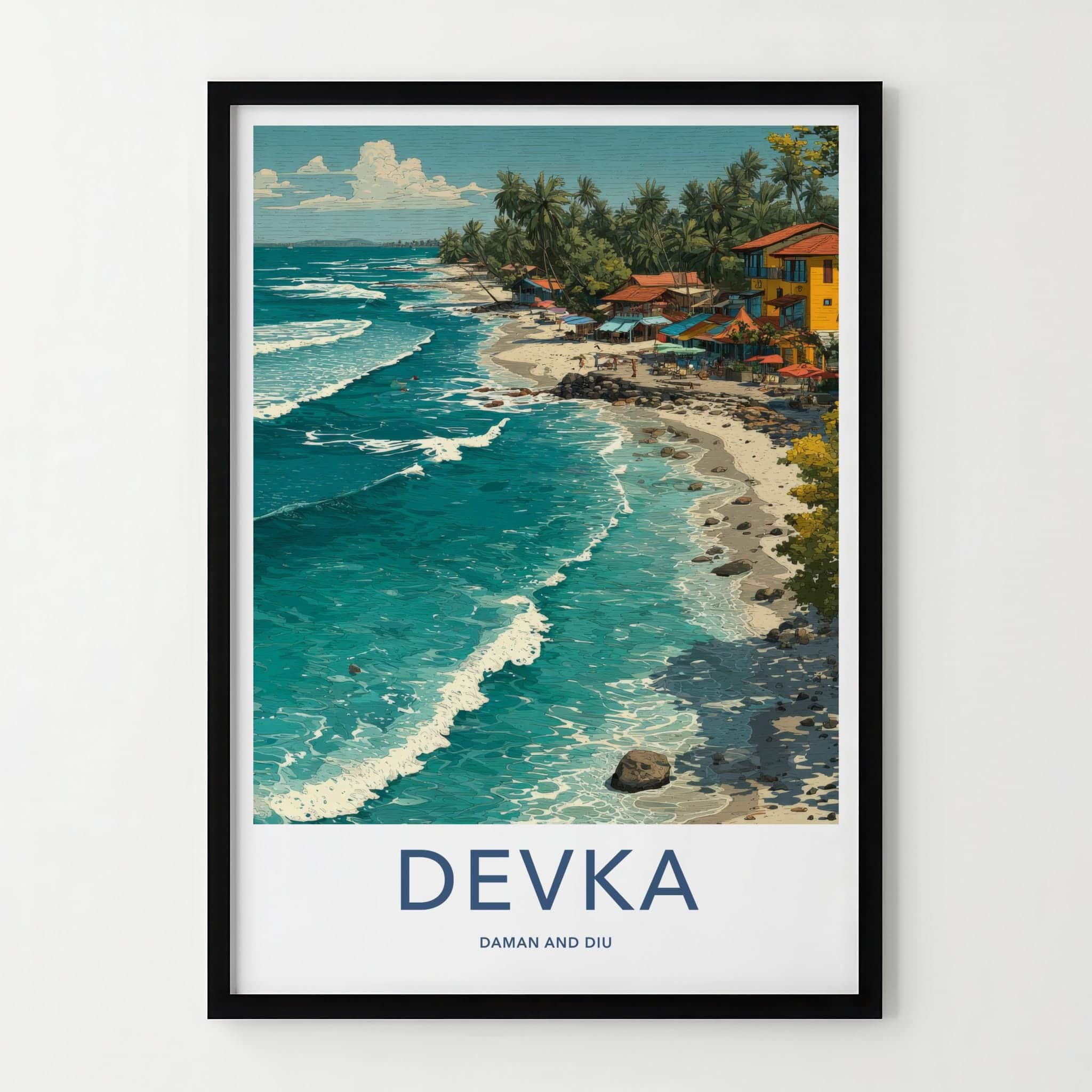 Devka Poster - India Fine Art - Daman and Diu Vibrant Tropical Beach Gift